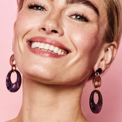 Toolally Swinging Circle Drop Earrings In Multi