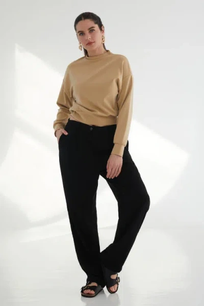Kada The Cupro Power Pullover Sweatshirt In Brown