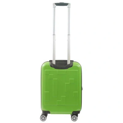Ful Minecraft Creeper Big Face 21.5" Expandable Carry-on Spinner Luggage In Green