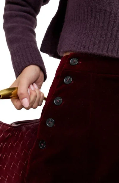 Lily And Lionel London Maiden Wide Leg Velvet Trouser In Purple