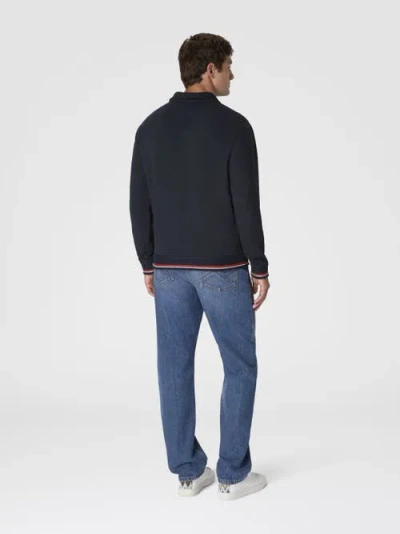 Missoni Zip-up High-neck Sweatshirt With Knit Embroidery And Logo In Black