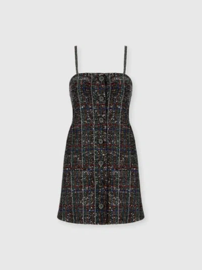 Missoni Mini Button-up Dress With Check Pattern In Black