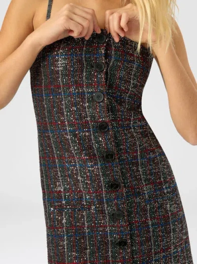 Missoni Mini Button-up Dress With Check Pattern In Black