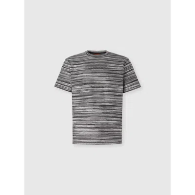 Missoni T-shirt With Flame And Zigzag Pattern In Gray