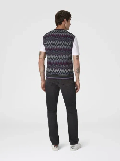 Missoni Chevron-pattern V-neck Sweater Vest In Multi