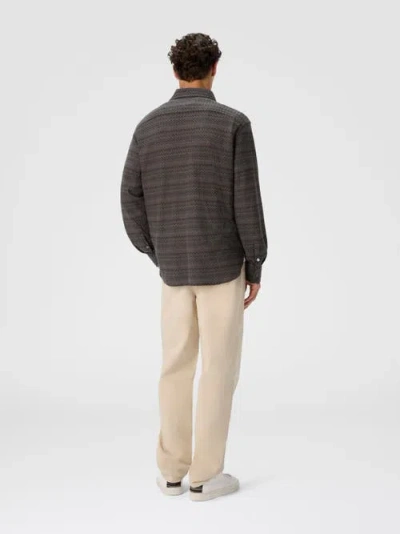 Missoni Shirt With Micro Zigzag Tone On Tone In Gray