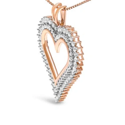 Haus Of Brilliance Silver 3.00 Cttw Diamond Heart Pendant Necklace In Gold