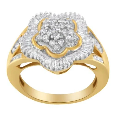 Haus Of Brilliance 10kt Yellow Gold 1.00 Cttw Diamond Ballerina Ring In Yellow