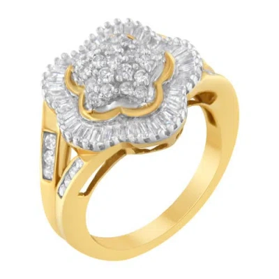 Haus Of Brilliance 10kt Yellow Gold 1.00 Cttw Diamond Ballerina Ring In Yellow