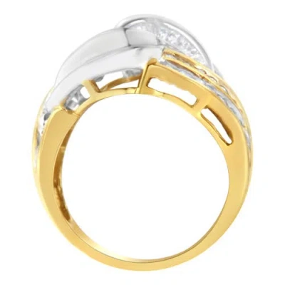 Haus Of Brilliance 10kt Two-toned Gold 1.0 Cttw Diamond Bypass Ring In Yellow