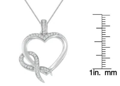 Haus Of Brilliance .925 Sterling Silver 1/6 Cttw Diamond Heart Pendant Necklace In White
