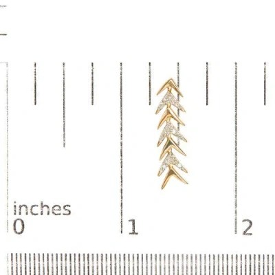 Haus Of Brilliance 18k Yellow Gold Plated .925 Sterling Silver 1/5 Cttw Diamond Chevron Arrow Stud E