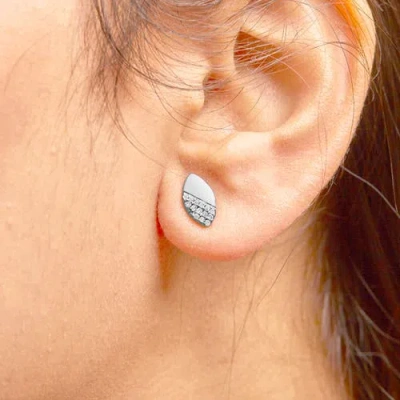 Haus Of Brilliance Sterling Silver 1/6 Ct Diamond & Mirror Polish Pear Shape Stud Earrings (i-j Colo In Metallic