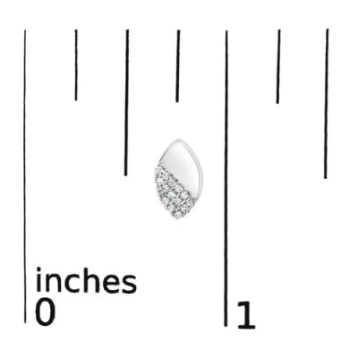 Haus Of Brilliance Sterling Silver 1/6 Ct Diamond & Mirror Polish Pear Shape Stud Earrings (i-j Colo In Metallic
