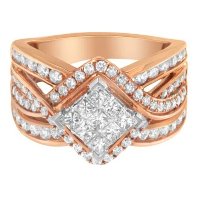 Haus Of Brilliance Two-tone 10kt Gold Diamond Bypass Cocktail Ring In Gold