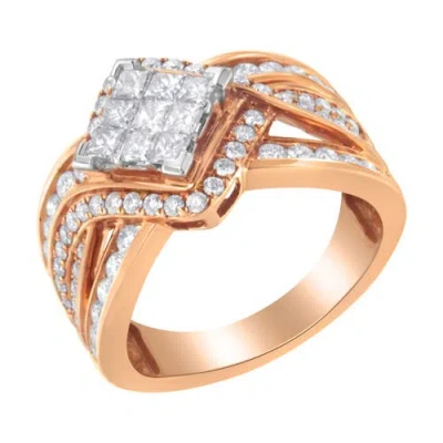 Haus Of Brilliance Two-tone 10kt Gold Diamond Bypass Cocktail Ring In Gold