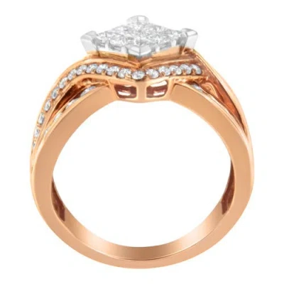 Haus Of Brilliance Two-tone 10kt Gold Diamond Bypass Cocktail Ring In Gold