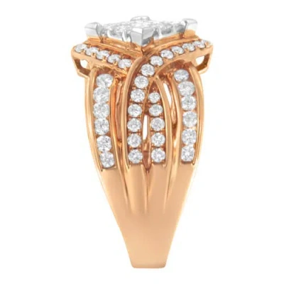 Haus Of Brilliance Two-tone 10kt Gold Diamond Bypass Cocktail Ring In Gold