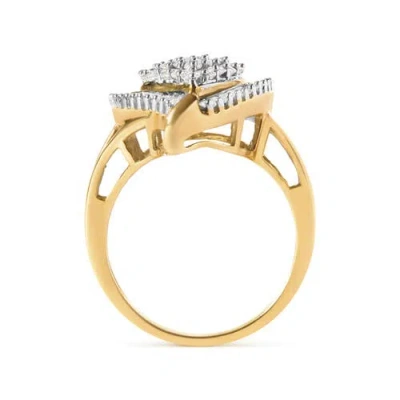 Haus Of Brilliance 10k Yellow Gold 1 Cttw Diamond Ballerina Cluster Ring In Yellow