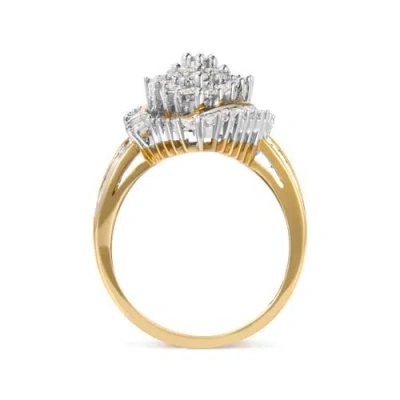 Haus Of Brilliance 10k Yellow Gold 1.0 Cttw Diamond Cluster Ring In Yellow
