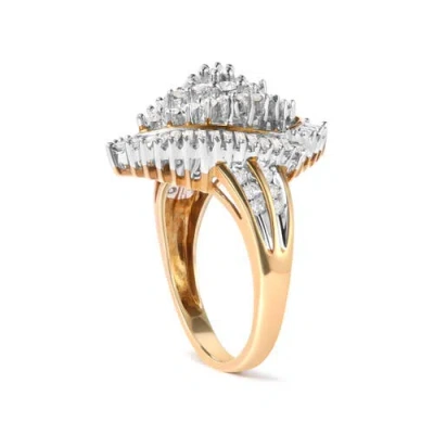 Haus Of Brilliance 10k Yellow Gold 1.0 Cttw Diamond Cluster Ring In Yellow