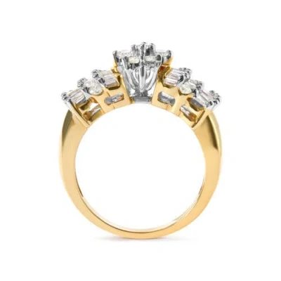 Haus Of Brilliance 10k Yellow Gold 1.00 Cttw Diamond Starburst Ring Band In Yellow