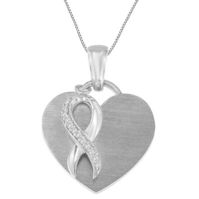 Haus Of Brilliance .925 Sterling Silver 1/10 Cttw Diamond Heart Pendant Necklace In White