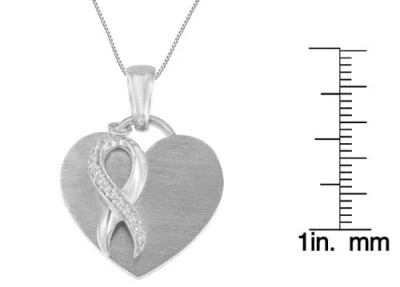 Haus Of Brilliance .925 Sterling Silver 1/10 Cttw Diamond Heart Pendant Necklace In White