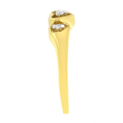 Haus Of Brilliance 10kt Yellow Gold 1/20 Cttw Diamond Heart Diamond Ring In Yellow