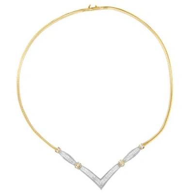 Haus Of Brilliance 14k 2.07 Ct. Tw. Diamond Statement Necklace In Gold