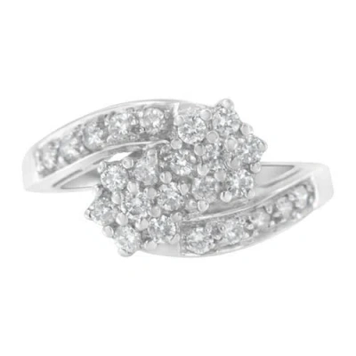 Haus Of Brilliance 14kt White Gold 7/8 Cttw Diamond Cluster Ring Band In White