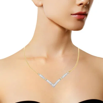 Haus Of Brilliance 14k 2.07 Ct. Tw. Diamond Statement Necklace In Gold