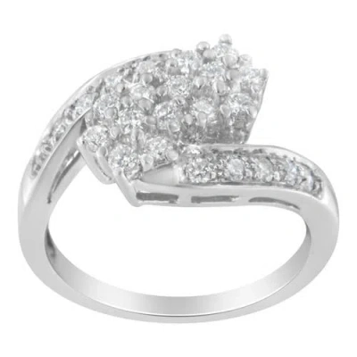Haus Of Brilliance 14kt White Gold 7/8 Cttw Diamond Cluster Ring Band In White