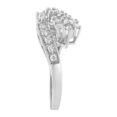 Haus Of Brilliance 14kt White Gold 7/8 Cttw Diamond Cluster Ring Band In White