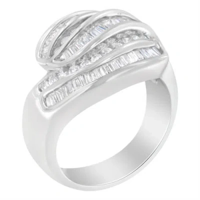 Haus Of Brilliance 14kt White Gold 1.0 Cttw Diamond Bypass Band Ring In White