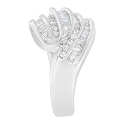 Haus Of Brilliance 14kt White Gold 1.0 Cttw Diamond Bypass Band Ring In White