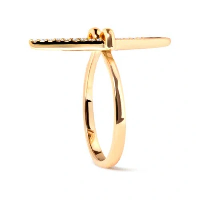 Haus Of Brilliance 14k Yellow Gold 1/5 Cttw Diamond Double Triangle Ring In Yellow