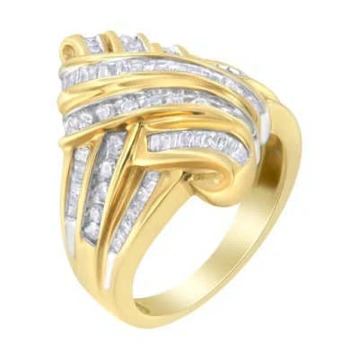 Haus Of Brilliance 10k Yellow Gold 1.0 Cttw Diamond Bypass Ring In Yellow