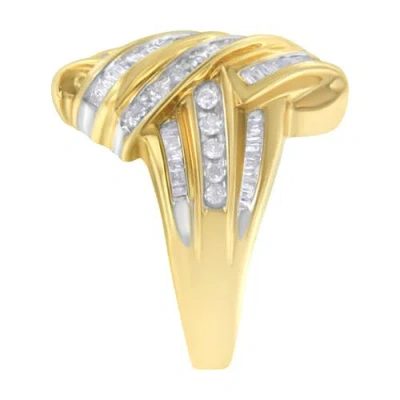 Haus Of Brilliance 10k Yellow Gold 1.0 Cttw Diamond Bypass Ring In Yellow