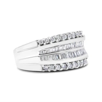 Haus Of Brilliance 14k White Gold 1.00 Cttw Diamond Modern Band Ring In White