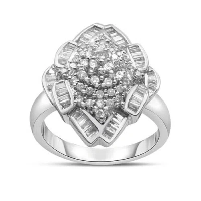 Haus Of Brilliance 14k White Gold 7/8 Cttw Diamond Cluster Ring In White