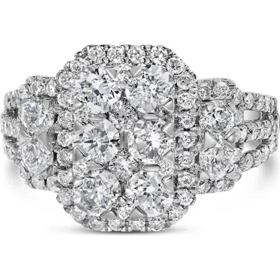 Haus Of Brilliance 14k White Gold 2 1/4 Cttw Diamond Cocktail Cluster Ring In White