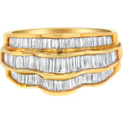 Haus Of Brilliance 14kt Yellow Gold Diamond Multi-row Band Ring In Gold