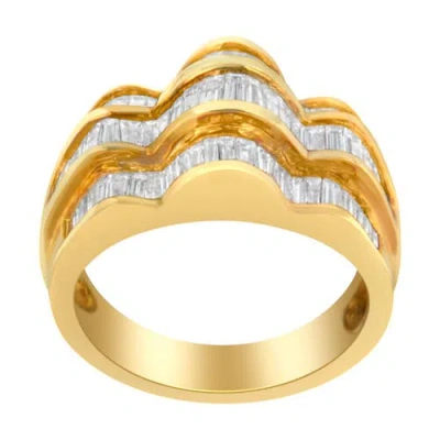Haus Of Brilliance 14kt Yellow Gold Diamond Multi-row Band Ring In Gold