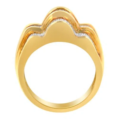 Haus Of Brilliance 14kt Yellow Gold Diamond Multi-row Band Ring In Gold