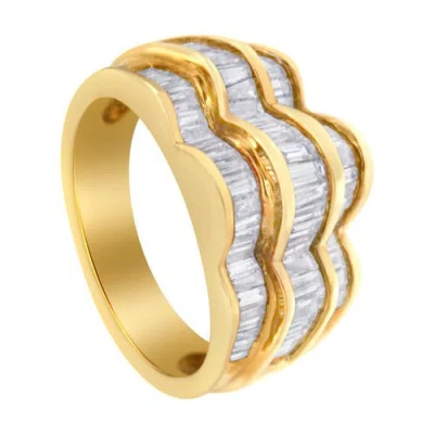 Haus Of Brilliance 14kt Yellow Gold Diamond Multi-row Band Ring In Gold