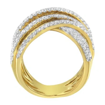 Haus Of Brilliance 10kt Yellow Gold 1 5/8 Cttw Diamond Bypass Ring In Yellow