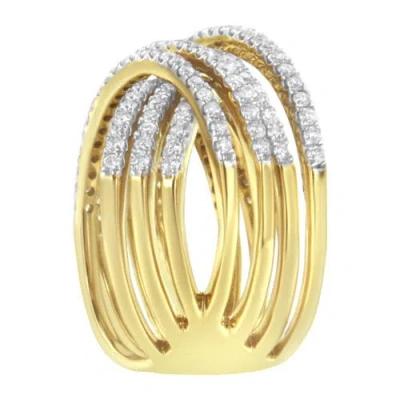 Haus Of Brilliance 10kt Yellow Gold 1 5/8 Cttw Diamond Bypass Ring In Yellow
