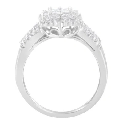 Haus Of Brilliance 10k White Gold 1.0 Cttw Diamond Cluster Ring In White
