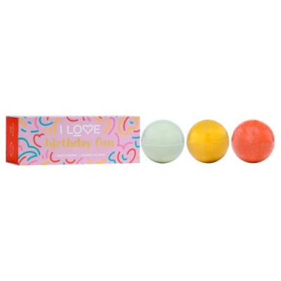 I Love Cosmetics Bath Fizzer Pack- 3 X 5.30 oz Bath Bombs In Multi